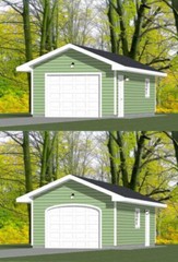 14×32 1-Car Garage — 448 sq ft — PDF Floor Plan — Model 2E