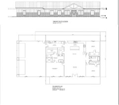 Barndominium House Plan – 3 Bed 2 Bath 2400 sq ft 3 Car – Drawings Blueprints