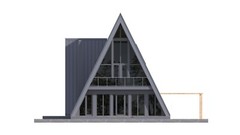 45’x57’ 4 Beds, 2 Baths A-Frame Cabin Architectural Build Plans PDF.