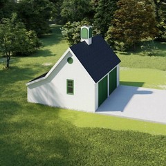Mini Car Barn Plans with Lofts – 3 Different Sets of Pole-Barn Plans (G8)