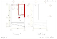Home Designs 5×10 Meter 17×33 Feet 2 Bedrooms Terrace Roof PDF (A4 Hard Copy)
