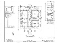 Rosalie, Natchez Southern Style Antebellum Mansion, architectural house plans