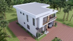 30×36 Ft House Plans 3d 9×11 Mt 4 Beds 4 Baths Hidden Roof CAD PDF &A4 Hard Copy