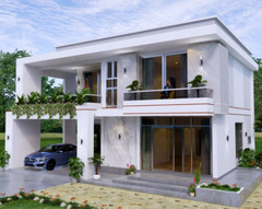 House Design Plan 12×11 Meter 40×36 Feet 4 Bedrooms PDF Plan (A4 Hard Copy)