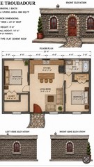 Tiny House Home plans One Bathroom Two Bedrooms One Floor The Troubadour