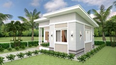 Small Home Plan 7×7 Meter 24×24 Feet 2 Bedrooms Shed Roof (A4 Hard Copy)