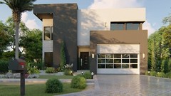 BLUEPRINTS CONTEMPORARY TWO STORY HOUSE PLAN ARCHUP #108
