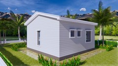 21×21 Feet Tiny House Plans 6.5×6.5 Meter 1 Bed 1 Bath Gable Roof (A4 Hard Copy)