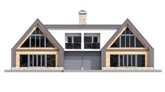 86’x29′ Double A-Frame Cabin, 6-Beds, 8 Baths, 2 Garage bays, 3556SF Living Area