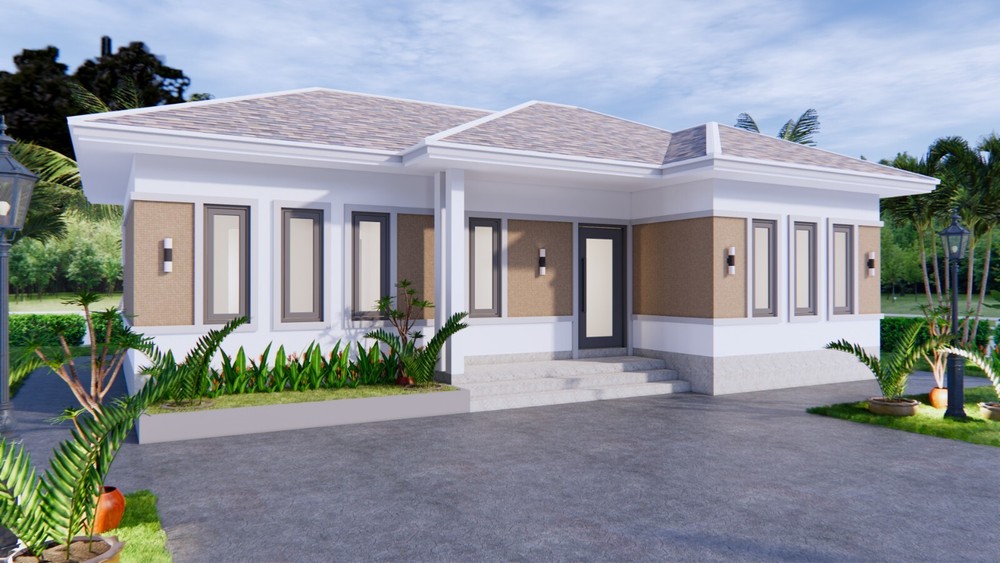 40×26 Feet Modern Farmhouse Designs 12×8 Meters 3 Beds 2 Baths (A4 Hard Copy)