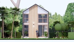16×33 Feet House Plan 5×10 Meter 2 Beds 2 Baths Gable Roof PDF (A4 Hard Copy)