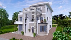 40×70 Feet House Design Plans 12×23 Meter 5 Bed 6 Bath PDF Plan & A4 Hard Copy