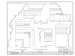 Federal style wood house, Traditional Colonial home, architectural blueprints