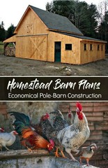 27 Small Farm Barn Designs – Complete Pole-Barn Building Plans (B-11)