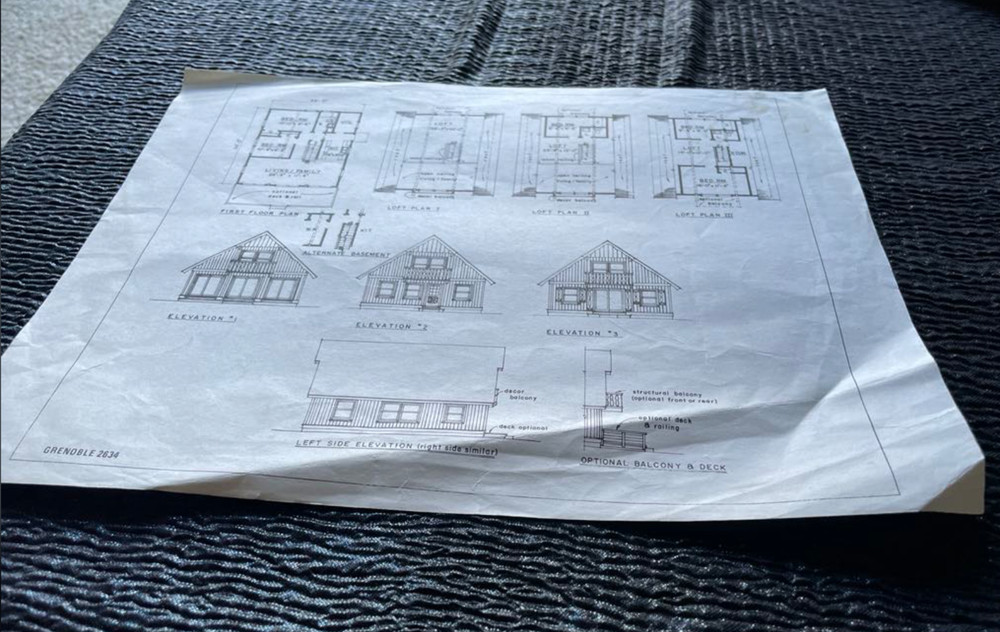 1960s Original ONE PAGE Home Designs Floor Plans Innsbruck 2634 Grenoble 2634