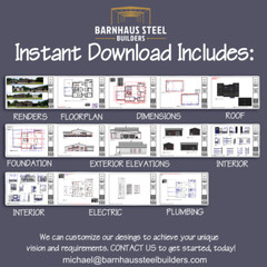 Mountain Breeze Barndominium – 4 Bedrooms / 3 Baths 2,784 SF Design Blueprints