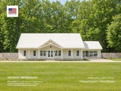 Farmhouse Barndominium – 40′ x 60′ House Plan Design – 3 Bed 2 Bath – Drawings B