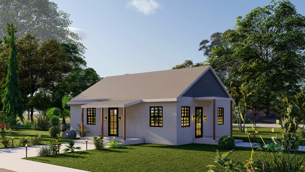 DIY Tiny Home Plans | 3 Bedroom Single Story 26×33 | 858sqft | Cottage
