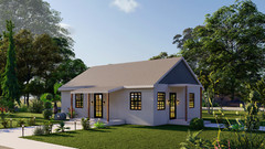 DIY Tiny Home Plans | 3 Bedroom Single Story 26×33 | 858sqft | Cottage