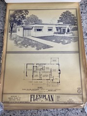 Lot Of 27- 1948 Home Plan Blueprints TRIFLEX Service Washington DC Plan Roll Set