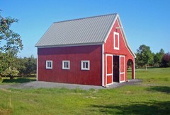 3 Small Animal Barn Designs- Complete Pole-Barn Construction Plans (B2)