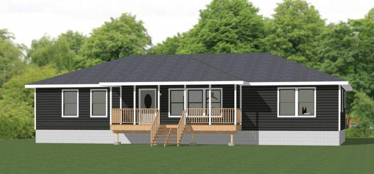 60×30 House — 4 bedroom 2 Bath — 1,800 sqft — PDF Floor Plan — Model 5A