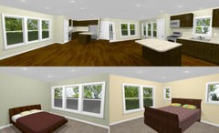 46×48 House – 2 Bedroom 2 Bath 1 RV – 1,157 sqft – PDF Floor Plan – Model 1C
