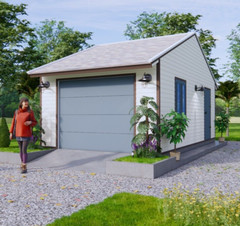 13×23 Feet 4×7 Meter 1 Car Garage Gable Roof Shed Plan PDF Plans (A4 Hard Copy)