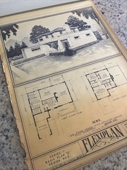 Vintage 1948 MCM Contemporary Home Blueprint Triflex Service Washington DC Plan