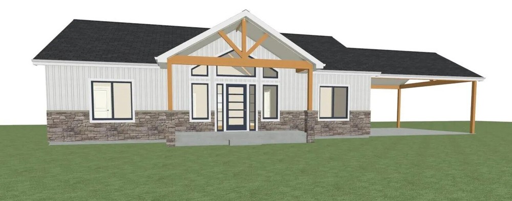 Custom 2 Bedroom 2 Bath House Plans 1305 sqft / Plan #2203