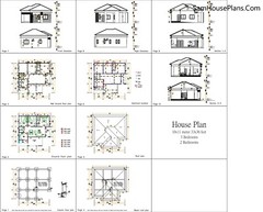 One Story House 10×11 Meter 33×36 Feet 3 Bedrooms Hip Roof PDF (A4 Hard Copy)