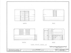 Cape Cod colonial house, 3 bedroom floor plan, architectural drawings & details