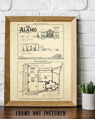 The Alamo Architectural Elevations Mission San Antonio de Valero Historic Art