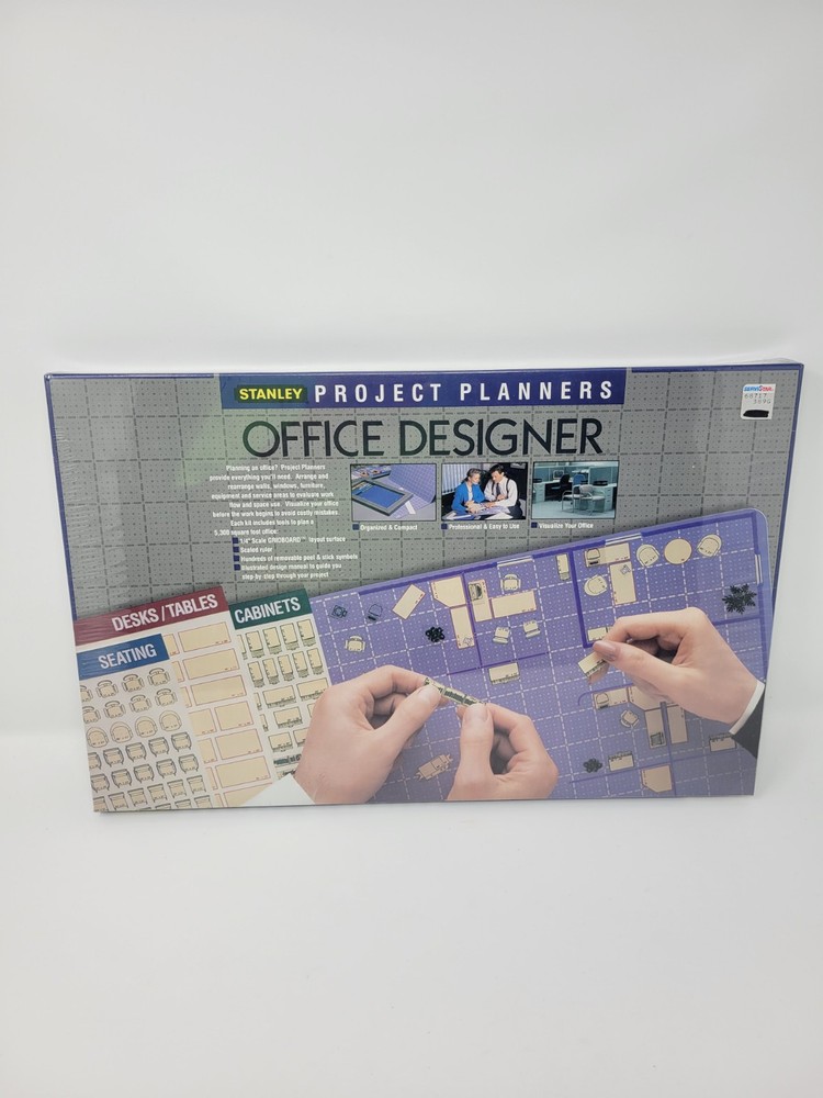 Vintage 1990 Stanley Project Planners Office Designer Scale Gridboard NEW Sealed