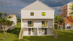 40’x55′ Duplex Plans: 4304 Sqft, 2 Units w/Garages, Elevators & Balconies