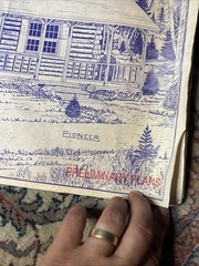 Vtg Moose Head Country Log Home Plans Full Set Blueprint Farmhouse 1980s Maine !
