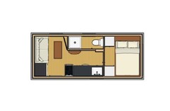 181sqft-8’6×21’4A-1bedrm/1bath-Tiny/Small House Plan – us/metric – ala cart