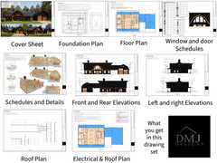 2400 Sqft Modern Barndominium 4bd/2.5ba/2 car garage – Arch Plans – PDF