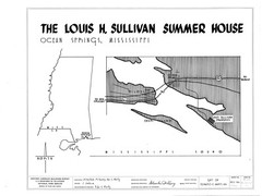 Sullivan Summer House Frank Lloyd Wright Prairie Style home, architectural plans