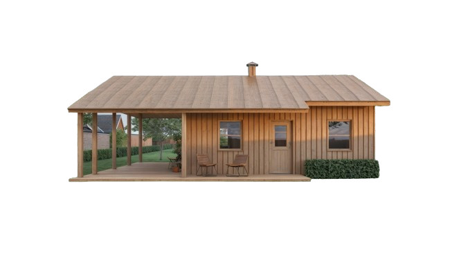 Generic 24×24 Tiny Home Cabin Design Plans – 2 Bedroom Drawings