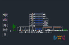 Architectural Plans for Round Hotel – DWG File