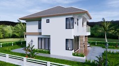 Custom House Plans 30×36 Feet 9×11 Meter 4 Beds 3 Baths Hip Roof (A4 Hard Copy)