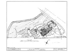 Frank Lloyd Wright Prairie Style hillside house, PRINTED Architectural plans