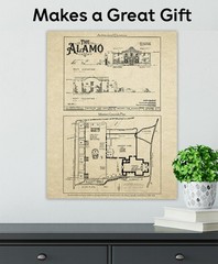 The Alamo Architectural Elevations Mission San Antonio de Valero Historic Art