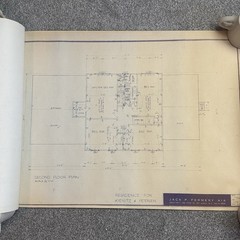 1960’s VTG Mid Century Modern House Blueprints Plan Kisco NY Complete 7 Pages