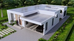 40×59 Feet House Plans 12×8 Meter 3 Beds 3 Baths Terrace Roof PDF (A4 Hard Copy)