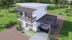 14×17 Feet Loft House Plan 4×5 Meter 1 Bed 1.5 Bath Shed Roof PDF & A4 Hard Copy