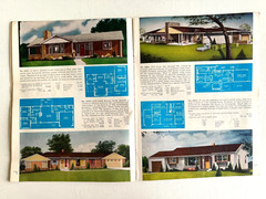 1950’s Mid Century Style Homes in Brick w/ Floor Plans- 32 in Color
