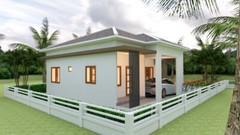 One Story House 10×11 Meter 33×36 Feet 3 Bedrooms Hip Roof PDF (A4 Hard Copy)