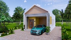 Small House Plan 6×9 Meter 2 Beds 20×30 Feet Gable Roof PDF Plan (A4 Hard Copy)